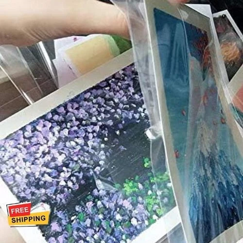 50 Pcs 5-1/2'' x 7-1/2'' Clear Cellophane Cello Bags Thick Greeting Card Plastic