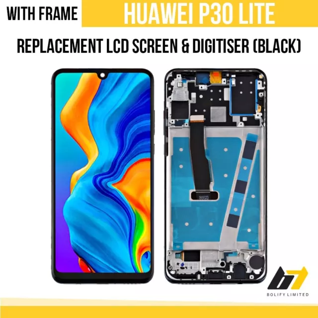 For Huawei P30 Lite 2019 LCD Touch Screen Display Digitizer With Frame Assembly