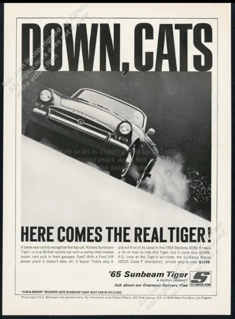 1965 Sunbeam Tiger car photo vintage print ad