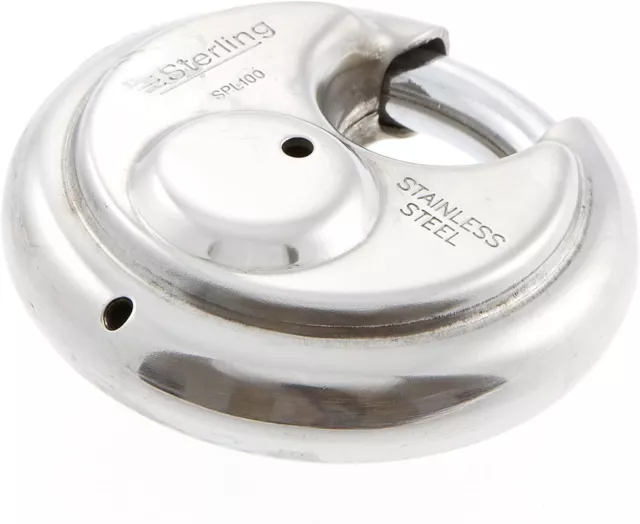 Sterling SPL100 70mm Closed Shackle Disc Padlock with Stainless Steel Body , Gr 3