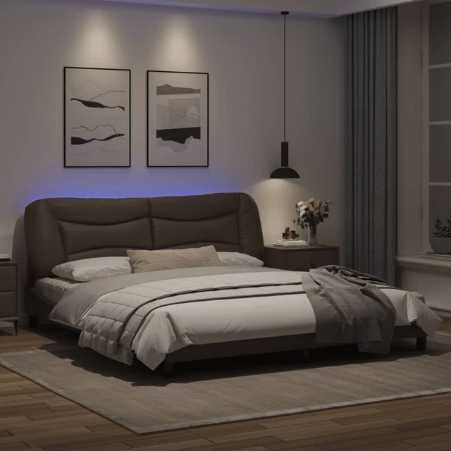 Letto King Size ARFARLY 1,5m Con Testiera - Struttura Metallica E Doghe