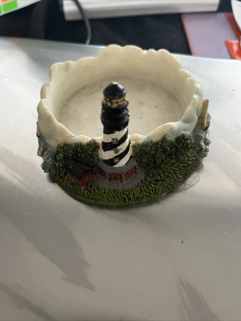 youngs inc lighthouse trinket dish/ candle holder?. AD
