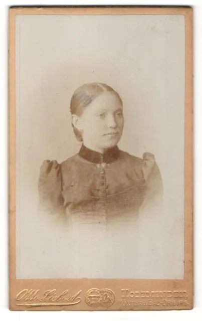 Fotografie Otto Liebert, Holzminden, Portrait Fräulein mit zeitgenöss. Frisur