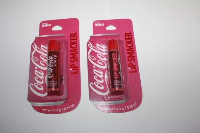 Coca Cola Cherry Lip Smacker Lip Balm Flavor Lot Of 2 In Box