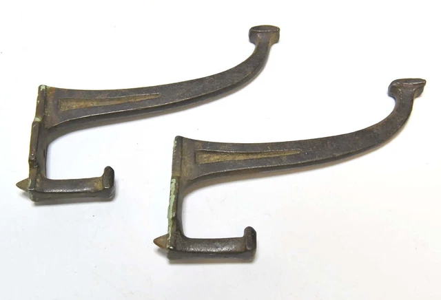 2 Matching Vintage Arts And Crafts Mission Style Hat Or Coat Wall Mount Hooks