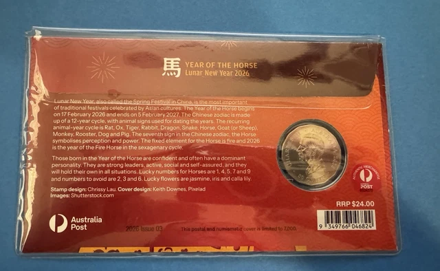 2026 YEAR OF The Horse RAM 50 Cents Coin Limited 7000 PNC 49 00 2026 Year Of The Horse RAM 50 Cents.webp