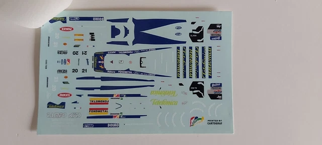 ZF165 TAMEO 1/43 Kit a monter F1 Minardi Ford M01 European GP 1999 TMK283