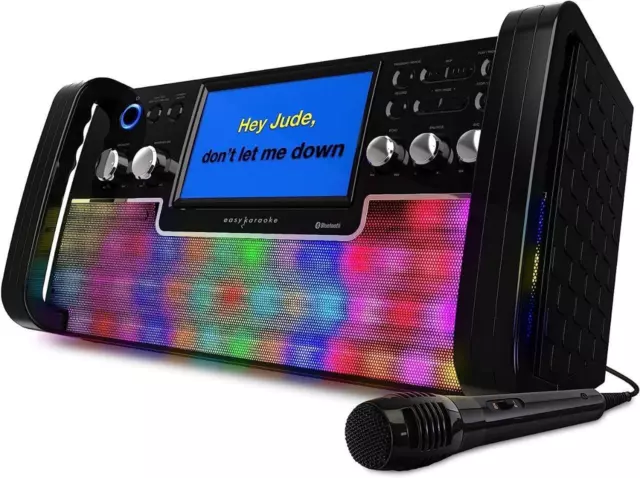 Easy Karaoke Bluetooth CD+G Karaoke Disco Party Machine with Light Effects