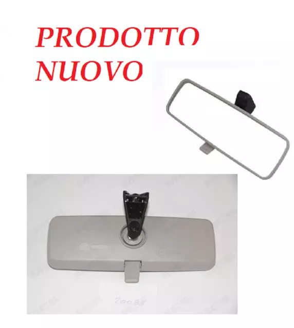 SPECCHIO SPECCHIETTO RETROVISORE INTERNO per FIAT PANDA 169 dal 2003 GRIGIO