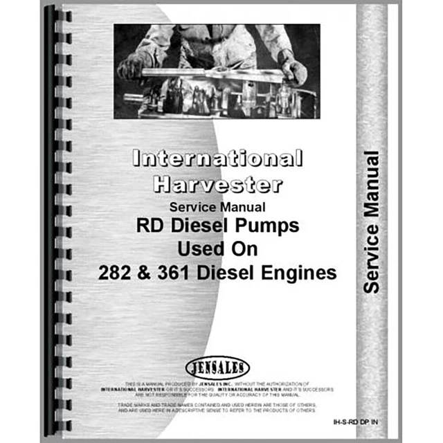 Injection Pump Service Manual (Industrial) Fits International Harvester RD