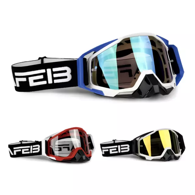 Mascherina Maschera Dh Off Road Moto Cross Enduro Trasparenti Specchiate Mx Atv