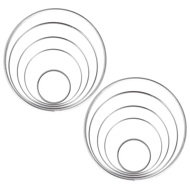 10 piezas de neumáticos de flores de metal anillos de macramé para hacer manualidades