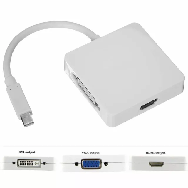 Mini Display Port DP to HDMI VGA DVI Adapter For Microsoft Surface Pro 3 2 1 Mac