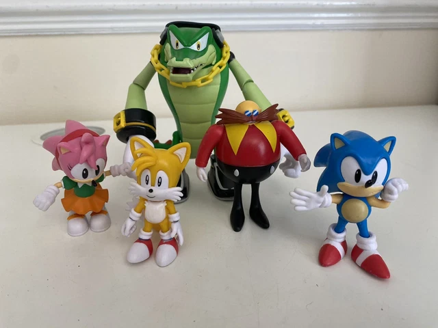 JAZWARES JAKKS SEGA Sonic Hedgehog Figures Vector Robotnik Tails Amy ...