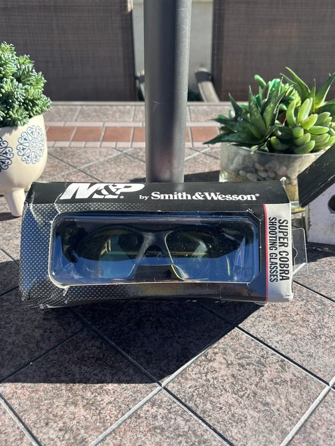 Smith & Wesson Shooting Glasses Super Cobra Black Half Frame Amber Lens *READ*