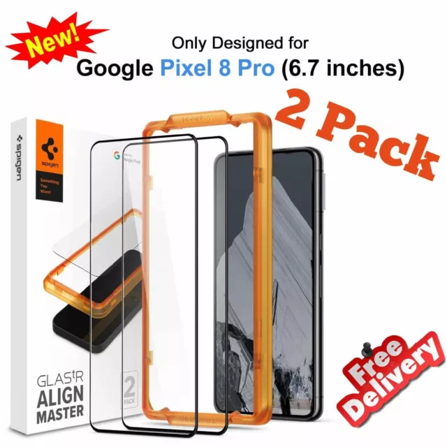 TEMPERED GLASS SCREEN Protector for Google Pixel 8 Pro (2 Pack