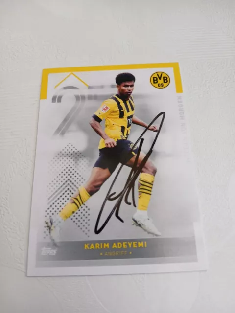 Trading Card signiert Karim Adeyemi Borussia Dortmund NEU