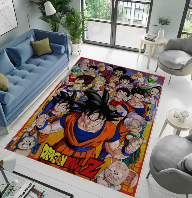 Dragon Ball Rug, Goku Poster Rug, Awesome Gift for Dragon Ball Fans