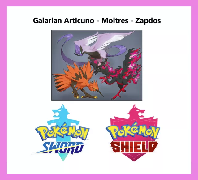 POKEMON SWORD & Shield - Event Shiny Galarian Articuno - Zapdos - Moltres  £3.00 - PicClick UK