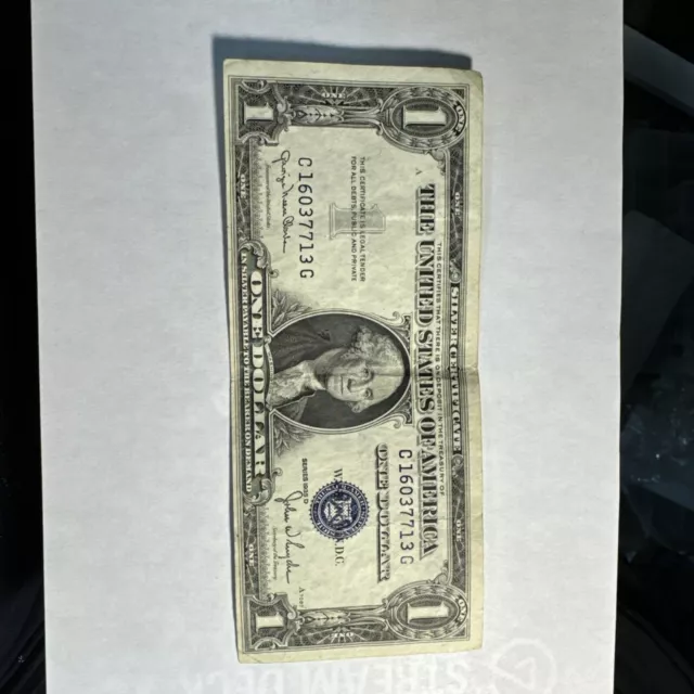 1935 D $1 US Silver Certificate Note Bill Good Choice Fine circ Blue Seal