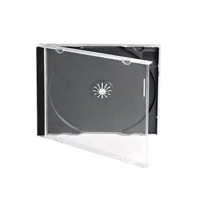 25 Single Standard 10 mm Spine CD Jewel Case with Black Tray for 1 Disc