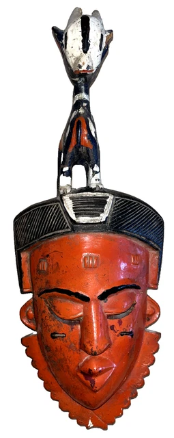 Authentic Hand-Carved African (Guro) Mask from Cote d'Ivoire Authentic Hand-Carved African (Guro) Mask from Cote d'Ivoire