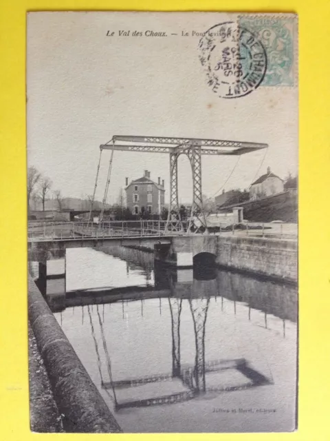 cpa Ecrite en 1905 CHAUMONT (Hte Marne) Le Val des Choux LE PONT LEVIS Bridge