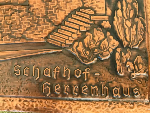 Wandbild, Wandrelief, Kupfer, Fachwerkhaus, Schafhof Herrenhaus Kornwestheim 3