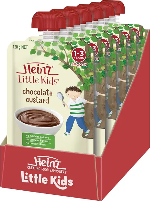 Little Kids Chocolate Custard Baby Food Pouch for 1-3 Years Babies 120 G (Pack o