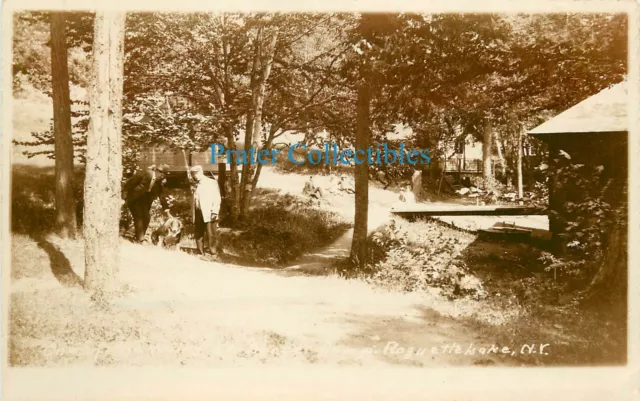 New York, NY, Raquette Lake, Cabins, Camp Dog 1910's Real Photo Postcard