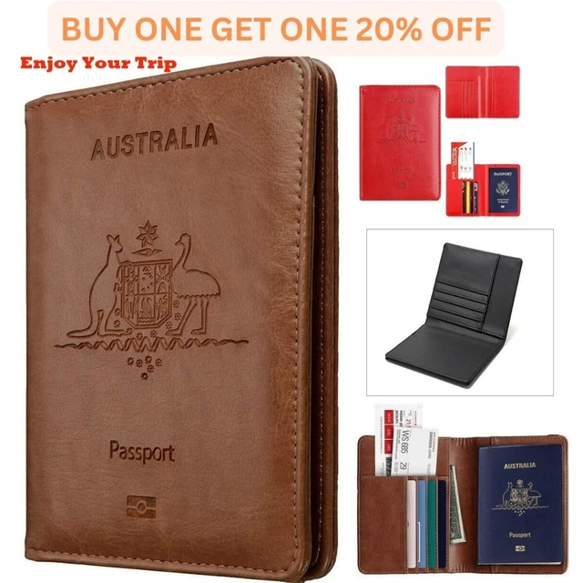 Travel Passport Wallet Holder RFID Blocking ID Card Case Cover