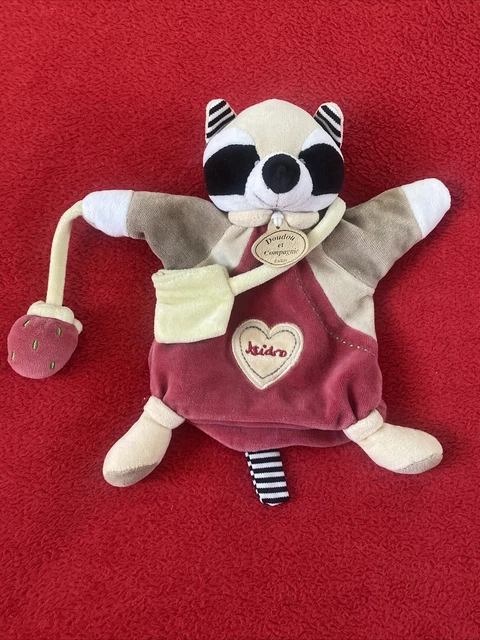 🇫🇷 Doudou Et Compagnie Marionnette Doudou Raton Laveur Isidro Fraise Ttbe
