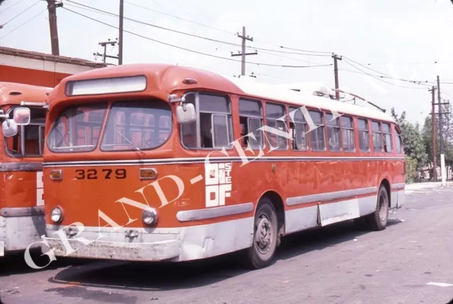 Original 1978 Mexico City Trolley Bus Kodachrome Slide #3279 Mexico
