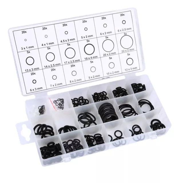 225pcs Rubber Rings Universal Rubber Oring Kit for Car Auto Vehicle Repair 2