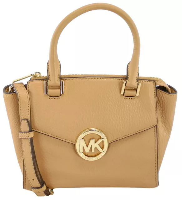 Michael Kors Handbag Light Brown Leather Small Suntan Hudson Satchel Handle Bag