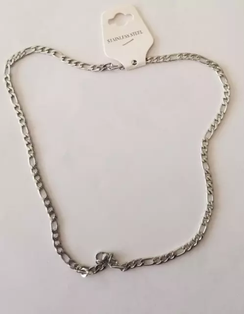 Collier chaîne bijou maillon fantaisie Acier inoxydable argenté 0,6 cm