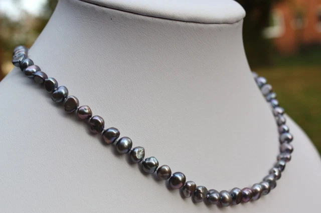 Collier Avec Perles D'Élevage D'Eau Douce - Longueur 45cm Style Bohème A20