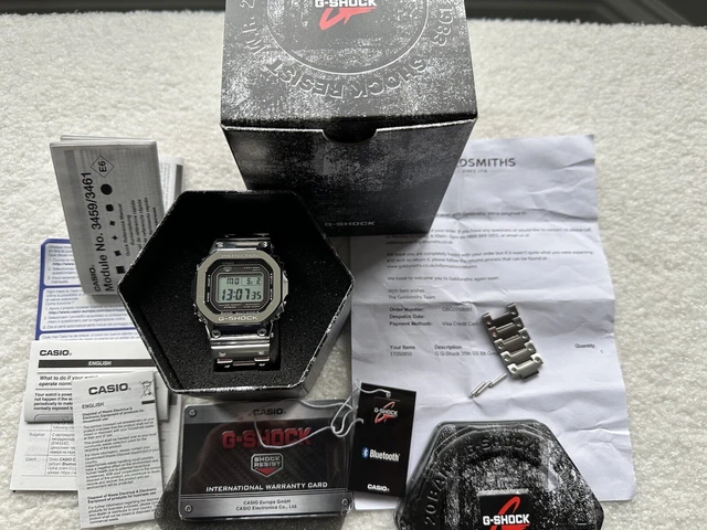 CASIO G SHOCK WATCH GMW B5000D 1ER . Full Metal SS Silver. Pre
