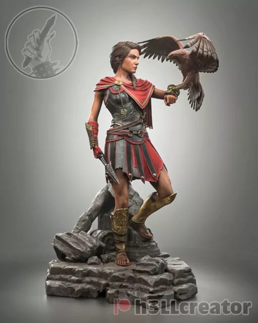 Kassandra Assassins Creed Statue Resin 3d printed DIY model kit 3