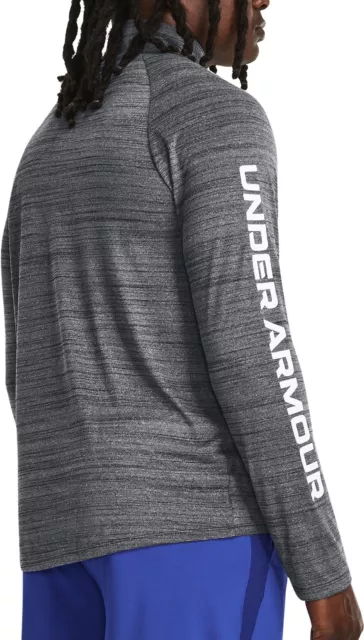 Under Armour Herren Tech Evolved Core halber Reißverschluss Training Top Fitnessstudio Langarm - grau 2