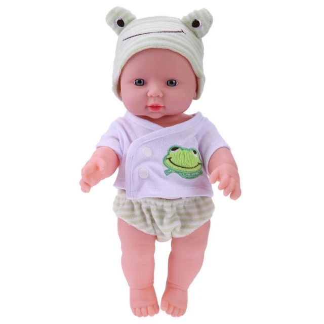 30cm Finished Doll Washable PVC 3D Prop Doll Baby Companion Toys (Green) 3