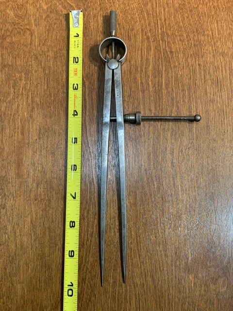 Vintage Starrett Calipers / Dividers 10” Original Made in the USA WORKS