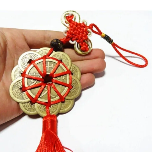 Feng Shui Mystic Knot 10 Chinese Lucky Coins Cures Home Career Health Wealth