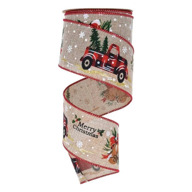 Wired Ribbon For Gift Wrapping DIY Christmas Party Decoration Wrapping Decor