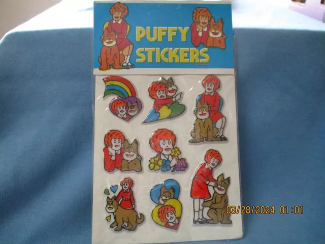 New In Pack Vintage Puffy Stickers- Orphan Annie