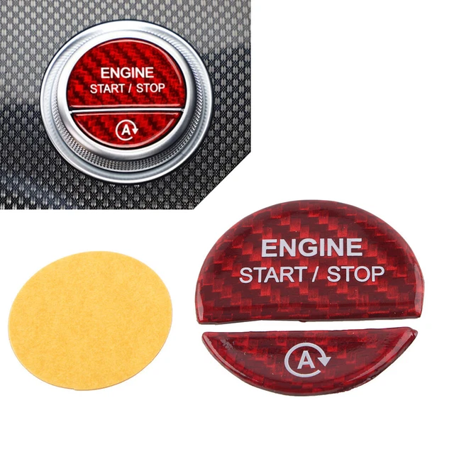 Cache Bouton Start/Stop Moteur Rouge Pour BMW X5 E70, X6, Série 3 E90/E92... - Brillant