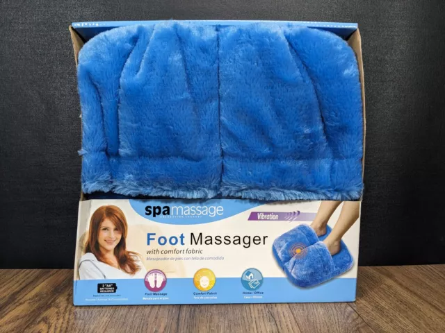 New ~ Spa Massage Foot Massager W/ Comfort Fabric & Vibration Relaxation Therapy