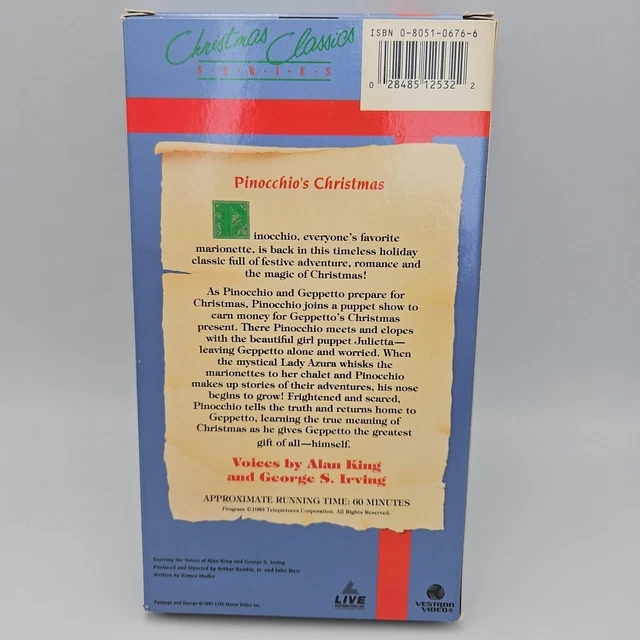 PINOCCHIO'S CHRISTMAS - VHS tape video - original U.S Version £8.17 ...
