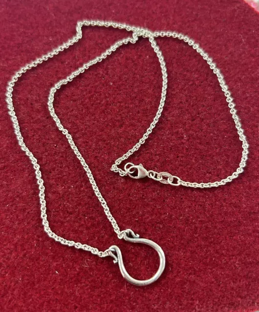James Avery Elegant Fob Changeable Charm Holder Chain Necklace