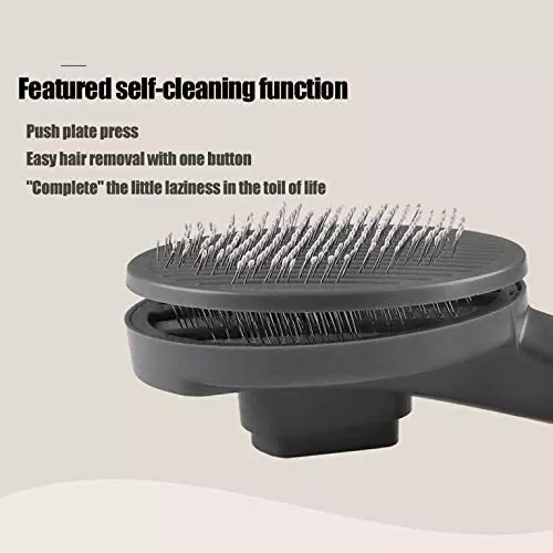 Self Cleaning Pet Dog Cat Slicker Brush Grooming For Medium And Long Hair Pets 4